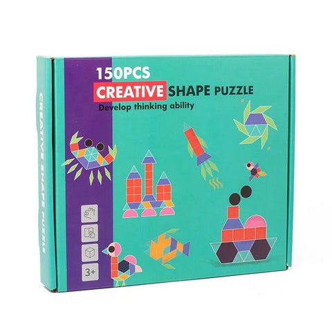 Wooden Shapes Creative Puzzle - EKT3292