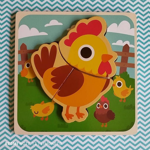 Wooden Chunky Jigsaw Puzzle 1Pc Random Design Will Be Shipped - EKT3386