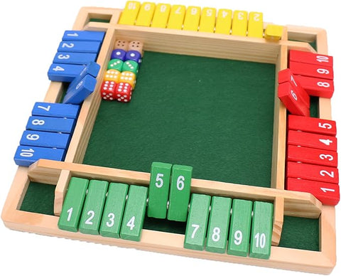 Wooden 4 player shut the box Color - EKT3311