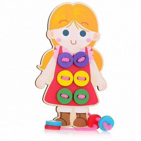 Wooden Girl Shirt Lacing Board - EKT3322