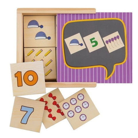 Wooden Shapes And Number Box Set - EKT3335