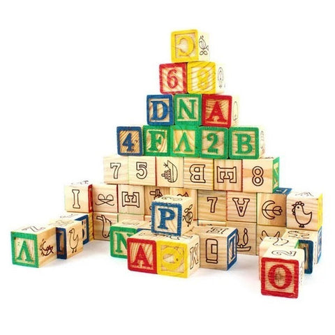 Wooden Alphabet And Picture Blocks - EKT3345