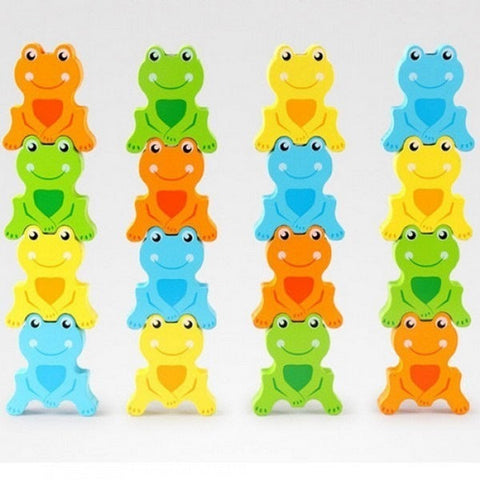 Wooden Frog Jenga Blocks With Fishing - EKT3360