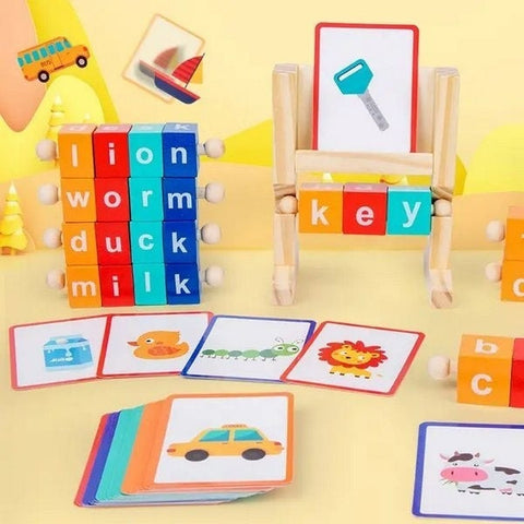 Wooden Word Memory Rack - EKT3363