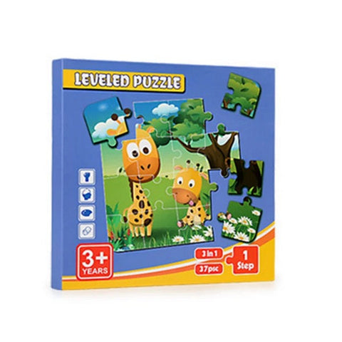 3 In 1 Leveled Puzzle Animal - EKT3368