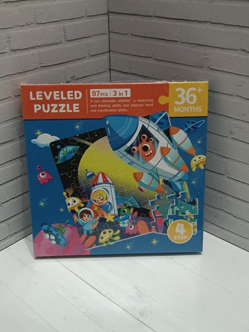 3 In 1 Leveled Puzzle Space Theme - EKT3374