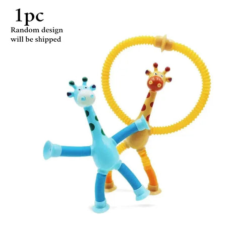 Telescopic Suction Cup Giraffe Toy 1Pc Random Design Will Be Shipped - EKT3388