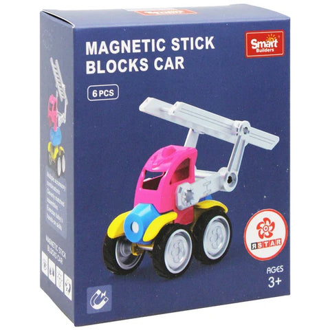 6Pc Magnetic Stick Blocks Car - EKT3391