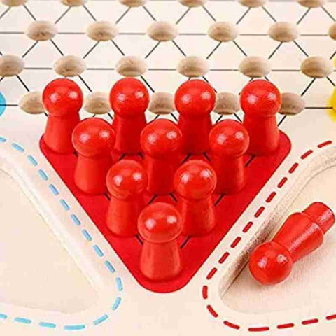 2 in 1 Board Wooden Chinese Checker and Ludo - EKT3396