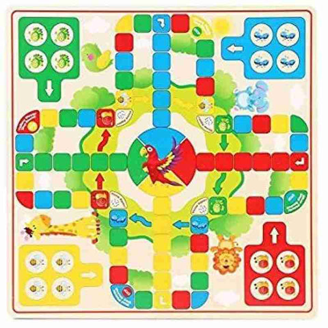 2 in 1 Board Wooden Chinese Checker and Ludo - EKT3396