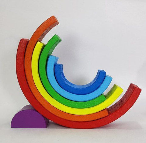 Wooden 7Pc Rainbow Stacker Mini - EKT3447