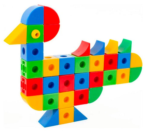 Inter Locking Building Blocks Multi Color Blocks - EKT3491