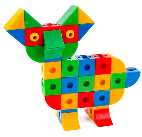 Inter Locking Building Blocks Multi Color Blocks - EKT3491