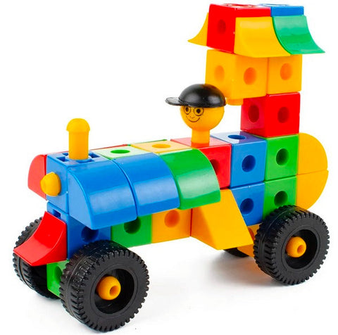 Inter Locking Building Blocks Multi Color Blocks - EKT3491