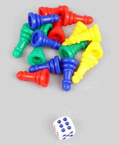 Colorful Mini Pegs And Dice With Storage Box - EKT3532