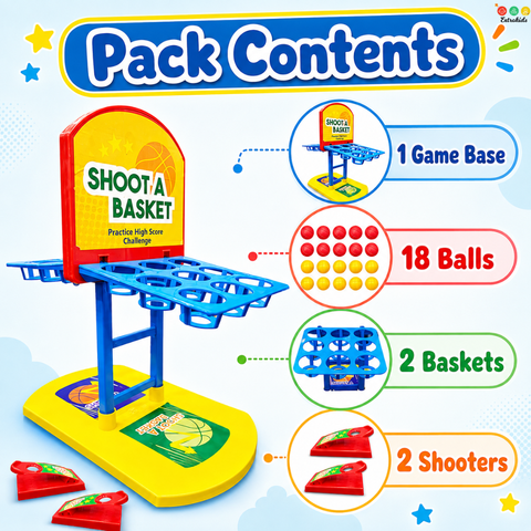 2 Player Indoor Basket Ball Game 1 pc Random Design Will Be Shipped - EKT3549