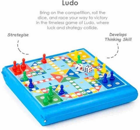 7 In 1 Space Theme Ludo Family Games - EKT3556