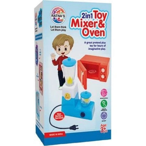 Toy Mixer And Oven 2 In 1 Game For Kids 1Pc Random Color Will Be Shipped - EKT3573