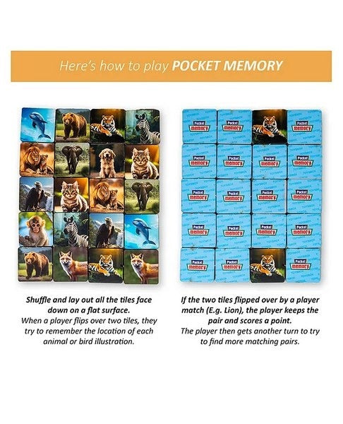 Kids Mini Pocket Memory Game - EKT3595