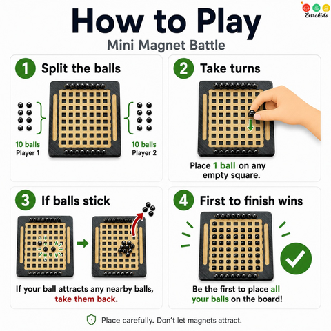 Wooden Mini Magnet Battle Game - EKT3610