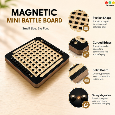 Wooden Mini Magnet Battle Game - EKT3610