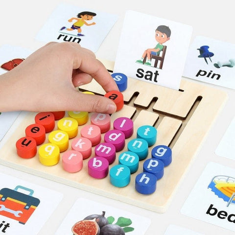 Wooden Alphabet Matching Maze Board - EKT3611