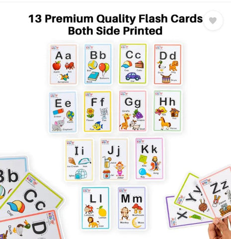 1 Alphabet Flash Cards Set will be shipped - EKT3627
