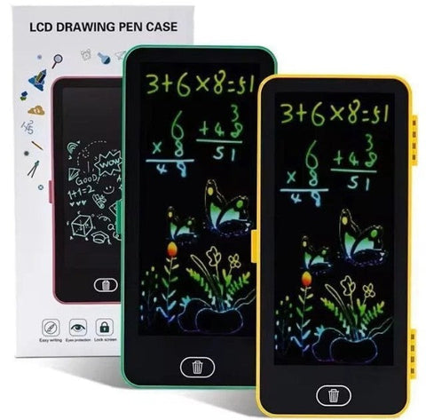 LCD Writing Pad & Pen Box Random Colour Will be Shipped - EKT3647