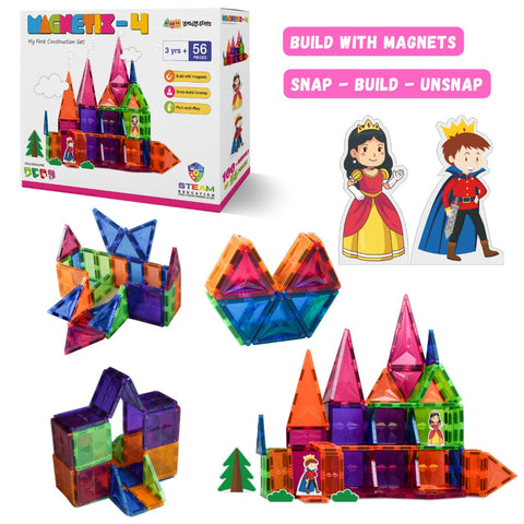 Magnetix Construction Set 56 Pieces - EKT3653