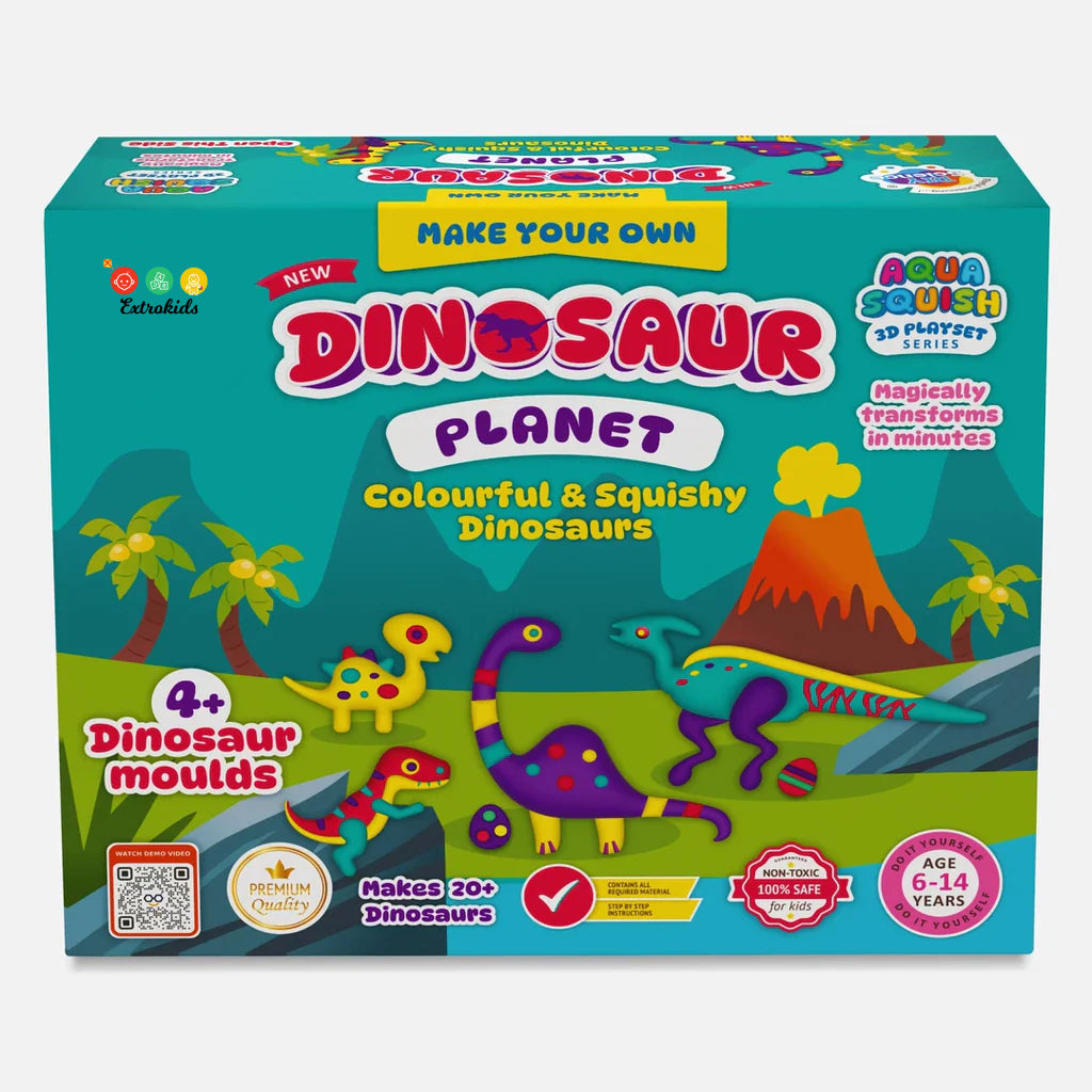 Dinosaur Planet Aqua Squish Kit for Kids 100% Safe & Non Toxic - EKT3661