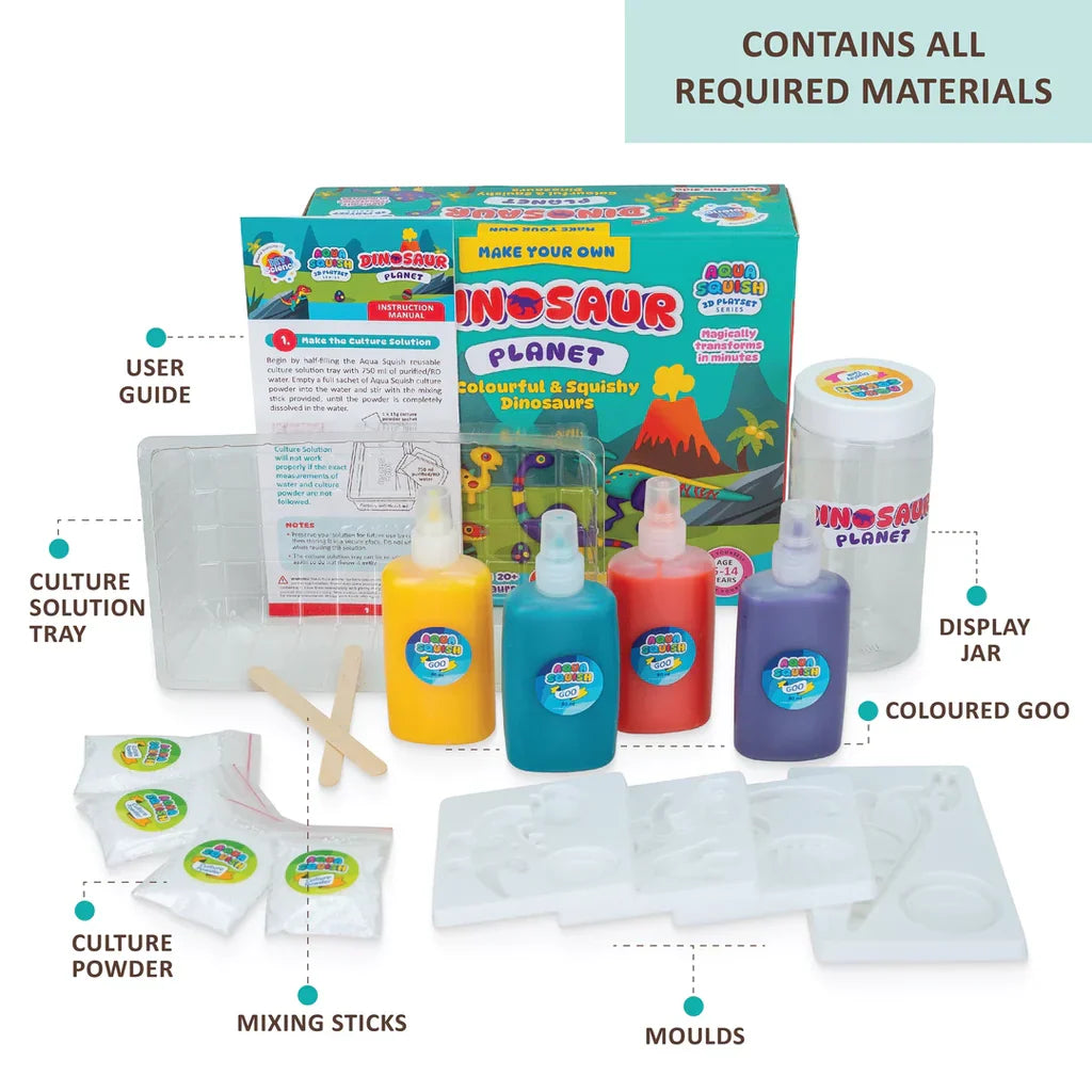 Dinosaur Planet Aqua Squish Kit for Kids 100% Safe & Non Toxic - EKT3661