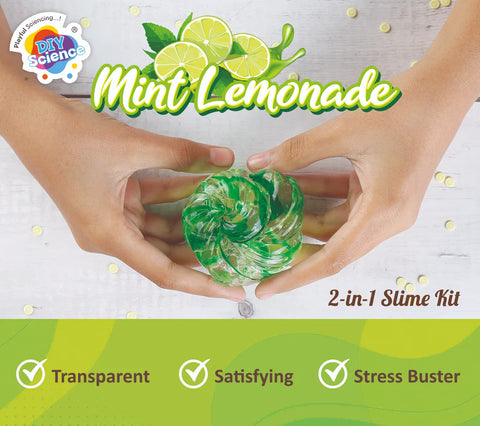 Mint Lemonade 2-in-1 Slime Kit for Kids 100% Safe & Non Toxic - EKT3666