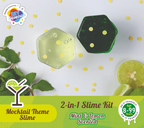 Mint Lemonade 2-in-1 Slime Kit for Kids 100% Safe & Non Toxic - EKT3666