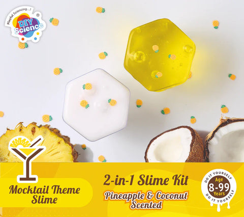 Pina Colada 2-in-1 Slime Kit for Kids 100% Safe & Non Toxic - EKT3667