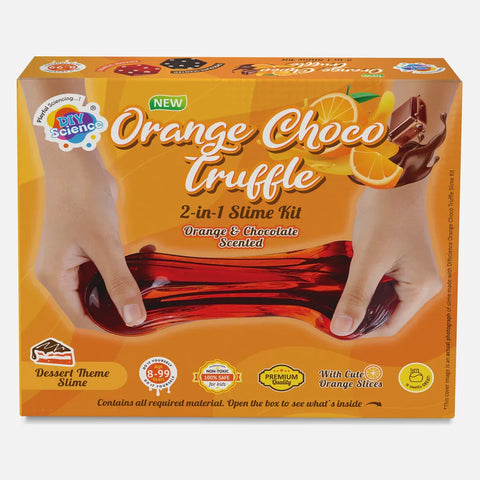 Orange Choco Truffle 2-in-1 Slime Kit for Kids 100% Safe & Non Toxic - EKT3668