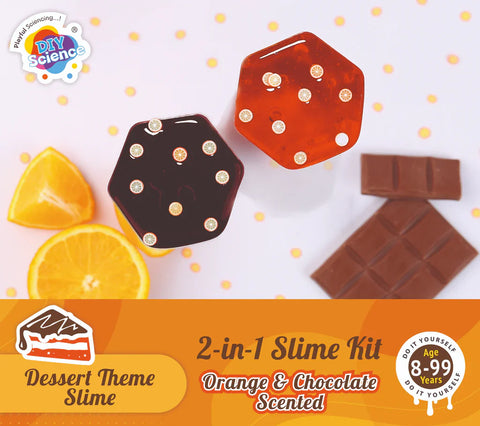 Orange Choco Truffle 2-in-1 Slime Kit for Kids 100% Safe & Non Toxic - EKT3668