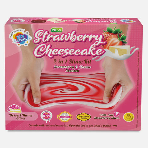 Strawberry Cheesecake 2-in-1 Slime Kit for Kids 100% Safe & Non Toxic - EKT3669