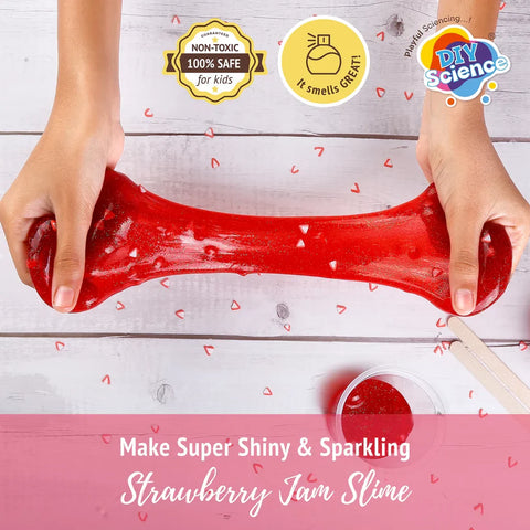 Sparkling Strawberry Jam Slime Kit for Kids 100% Safe & Non Toxic - EKT3671