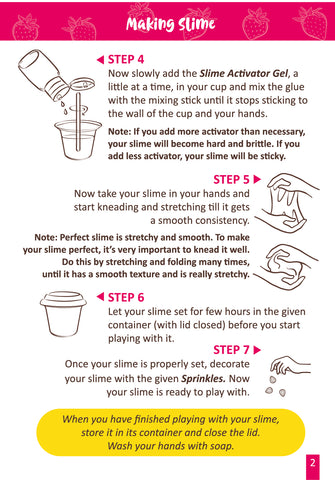 Sparkling Strawberry Jam Slime Kit for Kids 100% Safe & Non Toxic - EKT3671