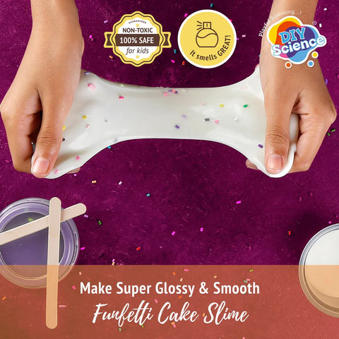 New Funfetti Cake Slime Kit  for Kids 100% Safe & Non Toxic - EKT3672