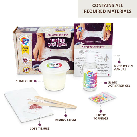 New Funfetti Cake Slime Kit  for Kids 100% Safe & Non Toxic - EKT3672
