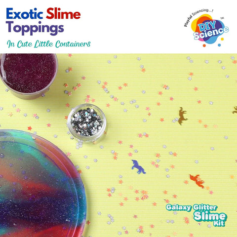 Galaxy Glitter Slime Kit for Kids for Kids 100% Safe & Non Toxic - EKT3674