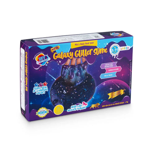 Galaxy Glitter Slime Kit for Kids for Kids 100% Safe & Non Toxic - EKT3674