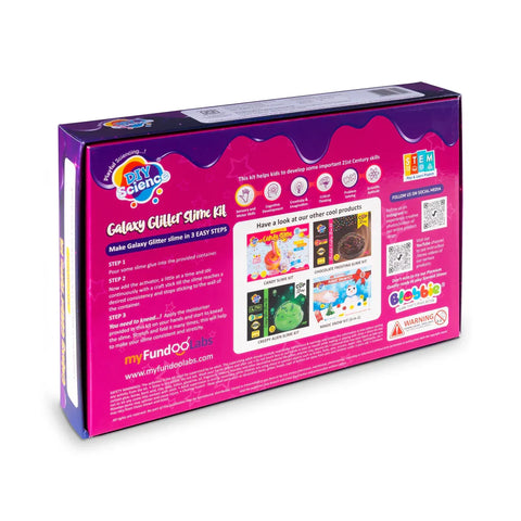 Galaxy Glitter Slime Kit for Kids for Kids 100% Safe & Non Toxic - EKT3674