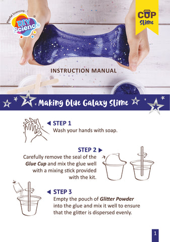 Blue Galaxy Slime Kit for Kids 100% Safe & Non Toxic - EKT3675