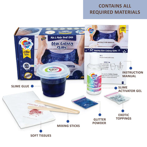 Blue Galaxy Slime Kit for Kids 100% Safe & Non Toxic - EKT3675