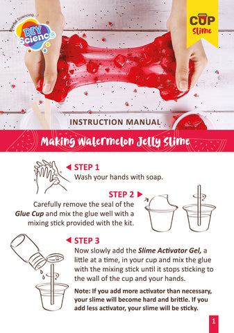 Watermelon Jelly Slime Kit for Kids 100% Safe & Non Toxic - EKT3678