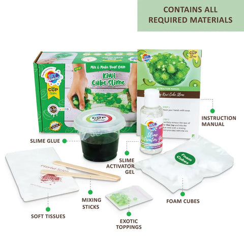 Kiwi Cube Slime Kit for Kids 100% Safe & Non Toxic - EKT3679