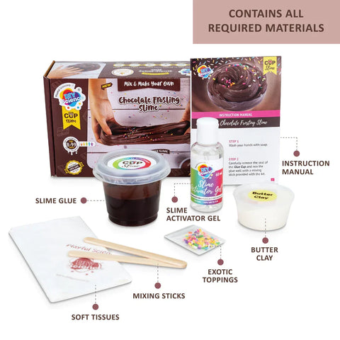 Chocolate Frosting Slime Kit for Kids 100% Safe & Non Toxic - EKT3680