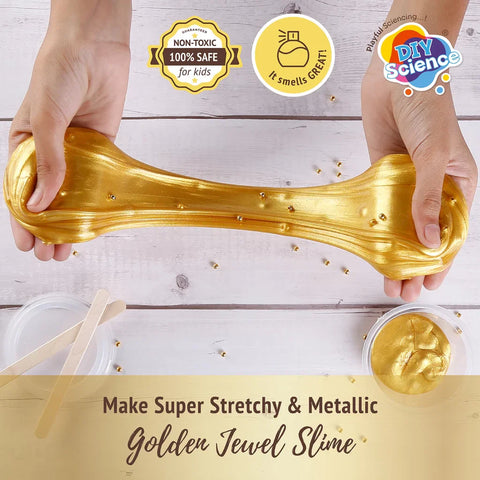 Golden Jewel Slime Kit for Kids 100% Safe & Non Toxic - EKT3683